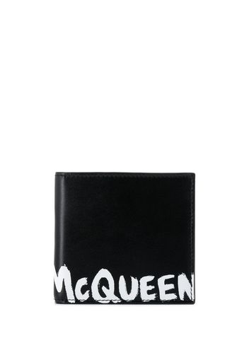 Alexander McQueen Portemonnaie mit Logo-Print - Schwarz