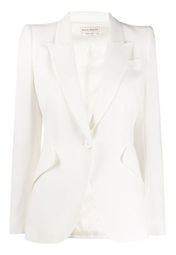 Alexander McQueen Blazer mit betonten Schultern - Weiß