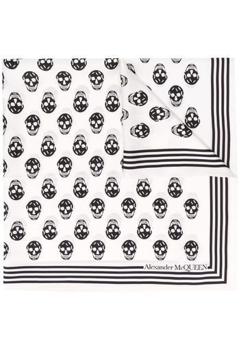 Alexander McQueen Schal mit Totenkopf-Print - Weiß