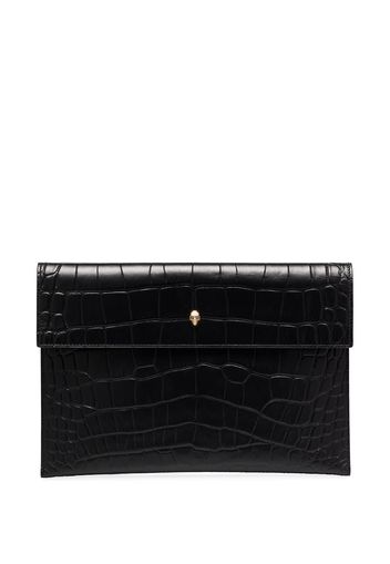 Alexander McQueen Clutch in Kuvertform - Schwarz