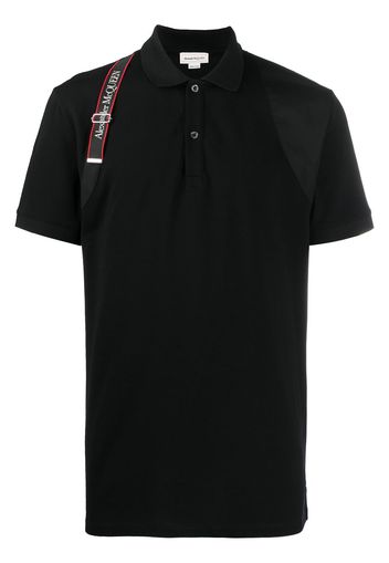 Alexander McQueen Poloshirt mit Riemendetail - Schwarz