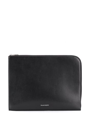 Alexander McQueen Clutch mit Reißverschluss - Schwarz