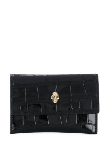 Alexander McQueen Portemonnaie mit Logo-Schild - Schwarz