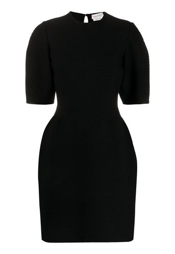 Alexander McQueen Texturiertes Kleid - Schwarz