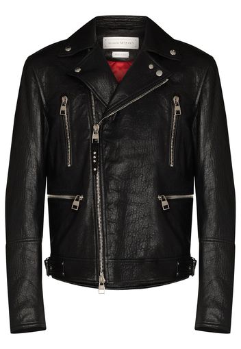 Alexander McQueen Bikerjacke aus Leder - Schwarz