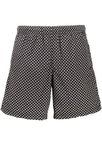 Alexander McQueen Badeshorts mit Totenköpfen - Schwarz