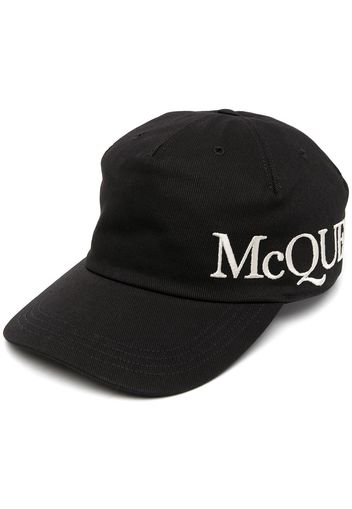 Alexander McQueen Baseballkappe mit Logo-Stickerei - Schwarz