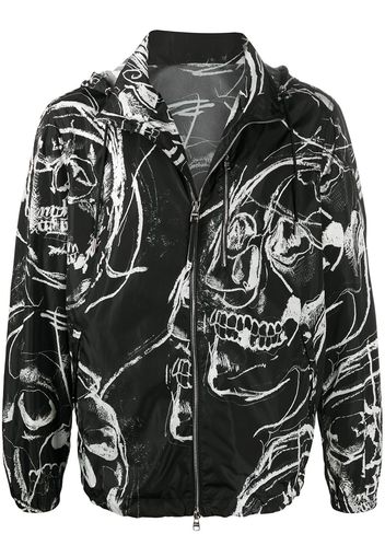 Alexander McQueen Jacke mit Totenkopf-Print - Schwarz