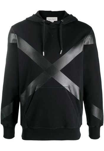 Alexander McQueen Kapuzenjacke mit Patch - Schwarz