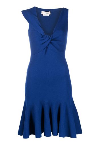 Alexander McQueen Asymmetrisches Kleid - Blau