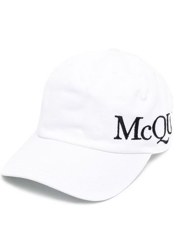 Alexander McQueen Baseballkappe mit Logo-Stickerei - Weiß