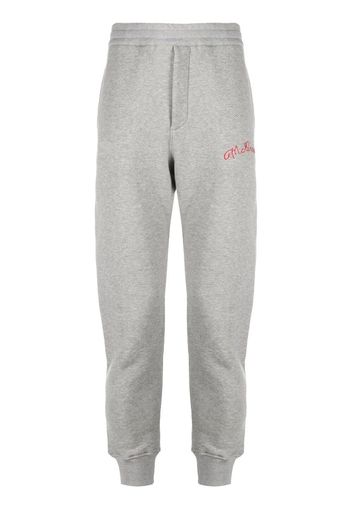 Alexander McQueen Jogginghose mit Logo-Stickerei - Grau