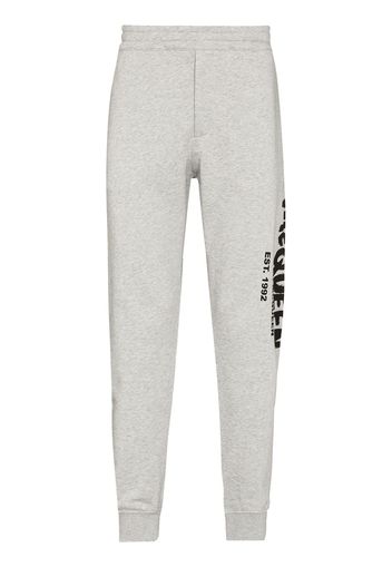 Alexander McQueen Jogginghose mit Graffiti-Print - Grau