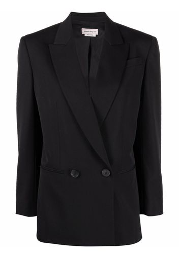 Alexander McQueen Doppelreihiger Blazer - Schwarz