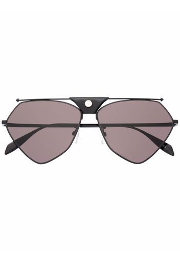 Alexander McQueen Klassische Pilotenbrille - Schwarz