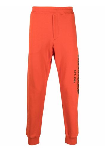 Alexander McQueen Jogginghose mit Logo-Print - Orange