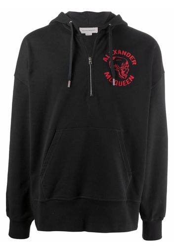 Alexander McQueen Hoodie mit Totenkopf-Print - Schwarz