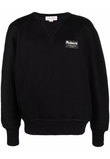 Alexander McQueen Sweatshirt mit Logo-Patch - Schwarz