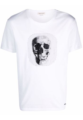 Alexander McQueen T-Shirt mit Totenkopf-Print - Weiß