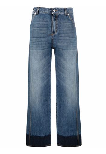 Alexander McQueen Zweifarbige Jeans - Blau