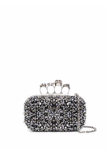 Alexander McQueen Clutch mit Nieten - Schwarz