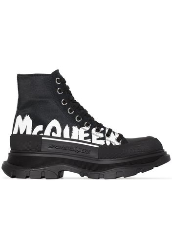 Alexander McQueen MCQUEEN TREADSLICK CNVS HT GRAFITI SNKR - Schwarz