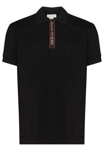 Alexander McQueen AMQ VERTICAL TAPE LOGO SS POLO BLK - Schwarz