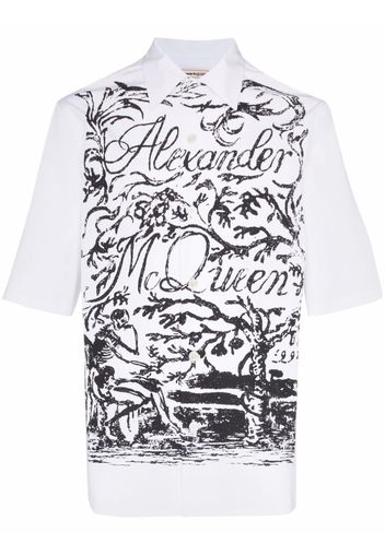 Alexander McQueen logo-print shirt - Weiß