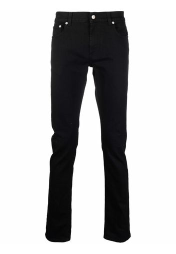 Alexander McQueen embroidered-logo straight-leg jeans - Schwarz