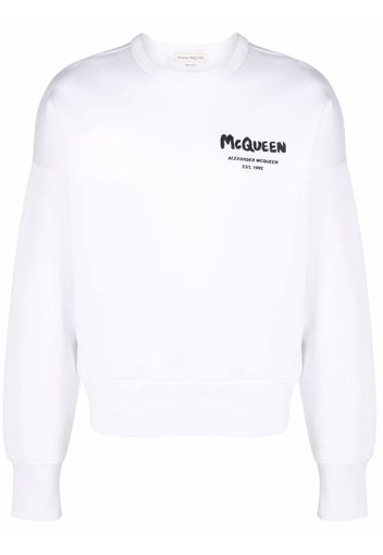 Alexander McQueen logo-printed sweatshirt - Weiß