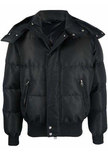 Alexander McQueen logo-print padded puffer jacket - Schwarz