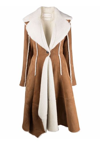 Alexander McQueen asymmetric single-breasted coat - Nude