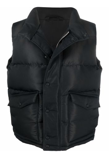 Alexander McQueen graffiti-print padded gilet - Schwarz