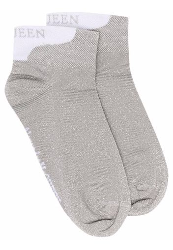 Alexander McQueen logo-printed socks - Grau