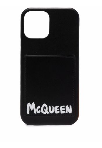 Alexander McQueen logo-print iPhone 12 Pro case - Schwarz