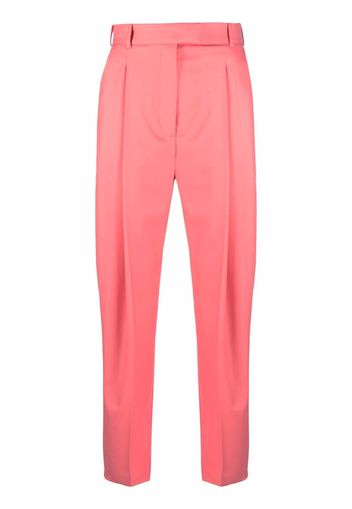 Alexander McQueen pleat detail tapered trousers - Rosa