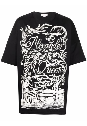 Alexander McQueen logo-print cotton T-shirt - Schwarz