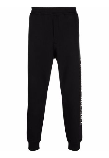 Alexander McQueen Schmale Jogginghose - Schwarz