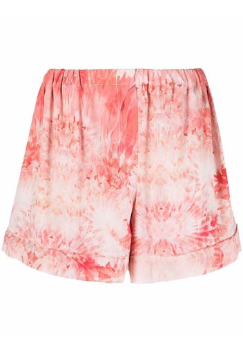 Alexander McQueen tie-dye pattern shorts - Rot