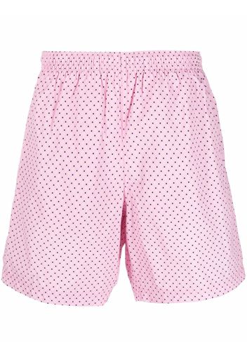 Alexander McQueen Badeshorts mit Totenkopf-Print - Rosa