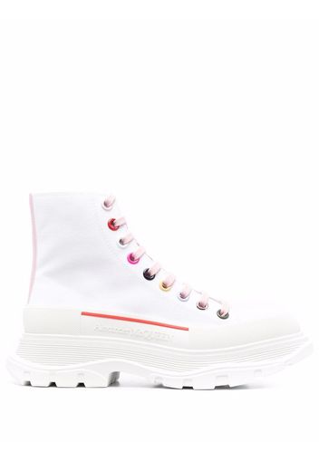 Alexander McQueen ankle lace-up sneakers - Weiß