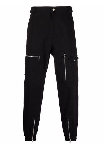 Alexander McQueen zip-detail trousers - Schwarz