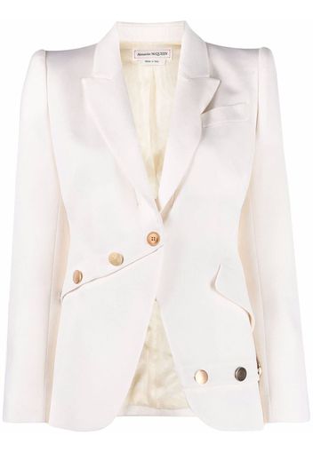 Alexander McQueen button-embellished wool blazer - Nude