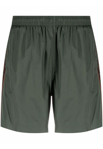 Alexander McQueen logo-tape swim shorts - Grün