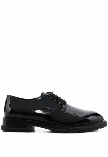 Alexander McQueen lace-up leather Derby shoes - Schwarz