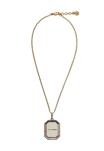 Alexander McQueen logo-engraved pendant necklace - Gold