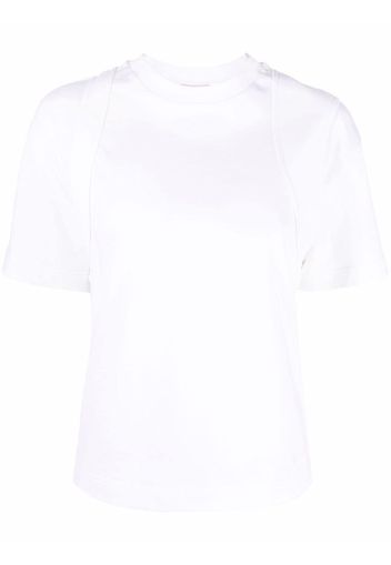 Alexander McQueen seam-detailed cotton T-shirt - Weiß