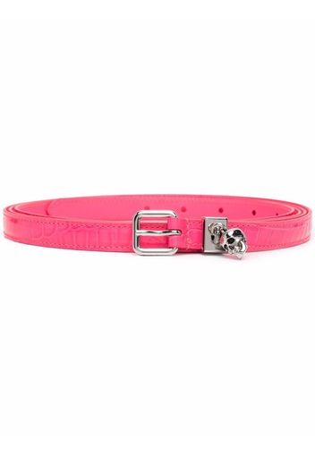 Alexander McQueen Skull charm buckle belt - Rosa