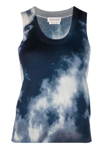 Alexander McQueen knitted vest top - Blau