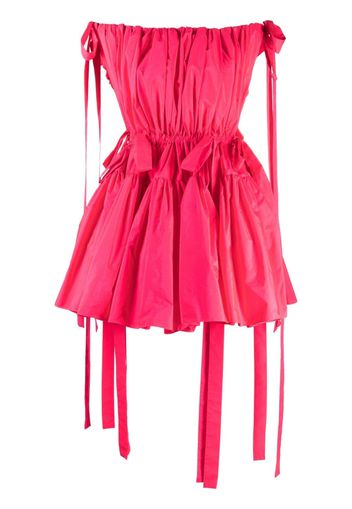 Alexander McQueen off-shoulder ruched mini dress - Rosa